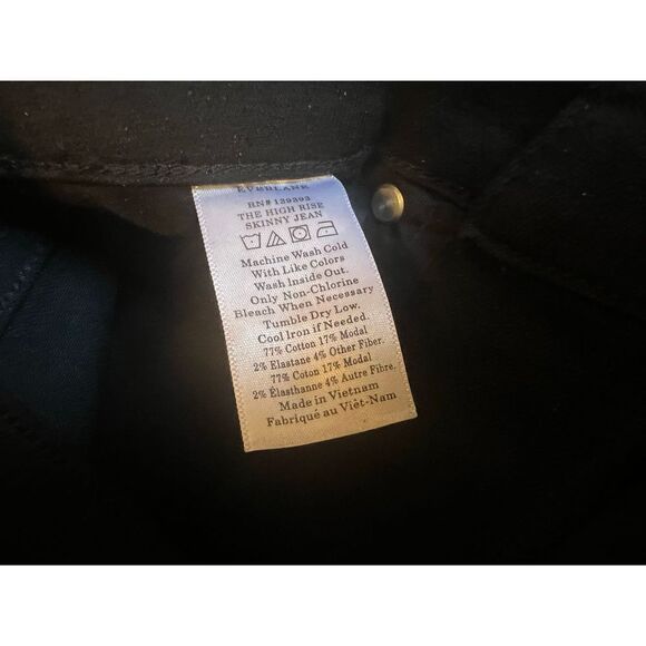 Everlane Black High Rise Skinny Jeans - Picture 9 of 11